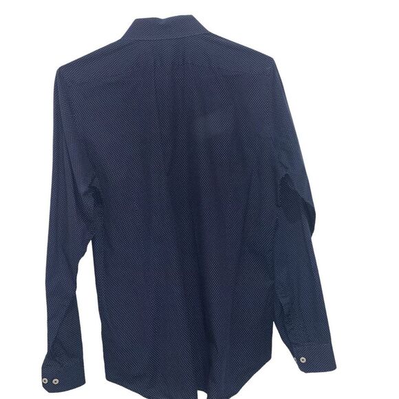 BUNDLE•DRESS SHIRTS•2/$35•3/$50-Express, Men's Polka Dot, M, Blue, White, Dot - Picture 3 of 4